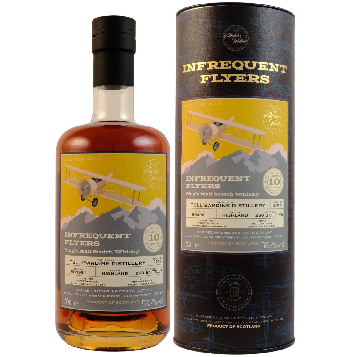 Infrequent Flyers - Tullibardine 10 YO Recioto della Valpolicella