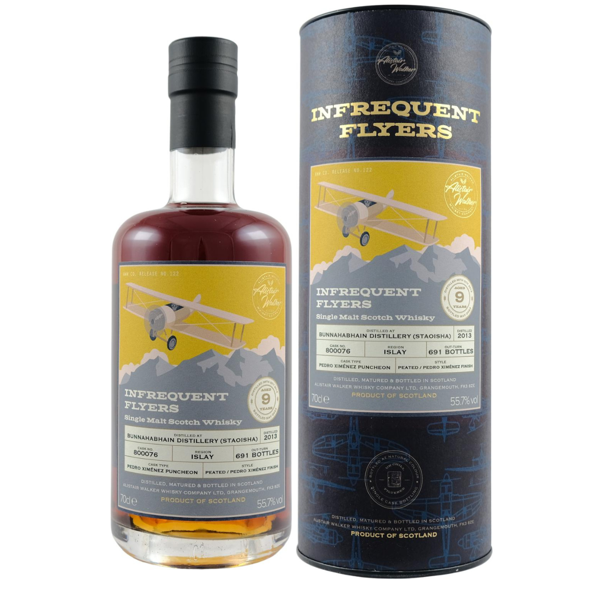 Infrequent Flyers - Bunnahabhain Staoisha 2013 9 yo Pedro Ximenez Sherry