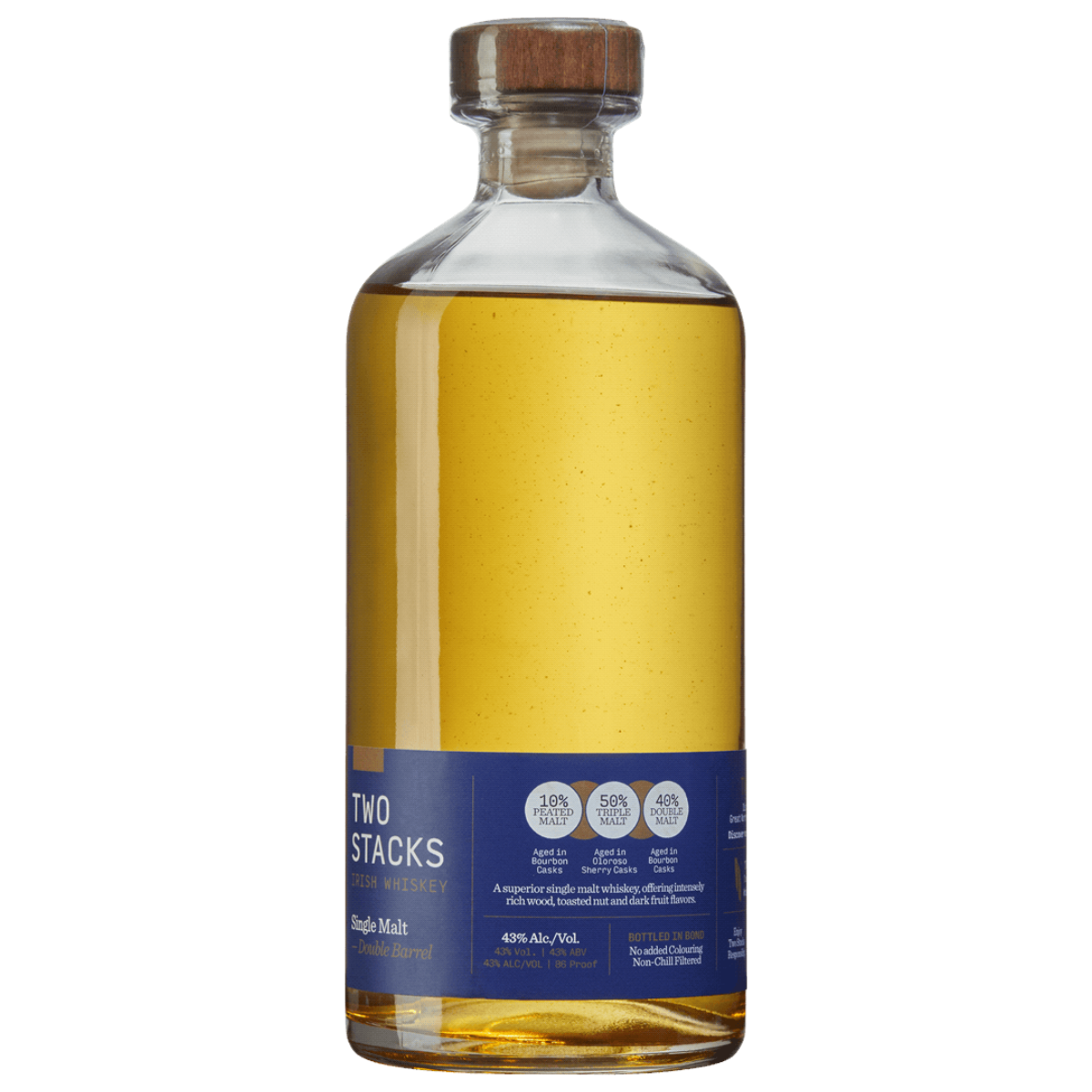 Two Stacks Double Barrel Single Malt Irish Whiskey - 43%