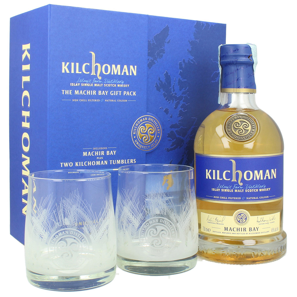 Kilchoman Machir Bay - Cofanetto con 2 bicchieri